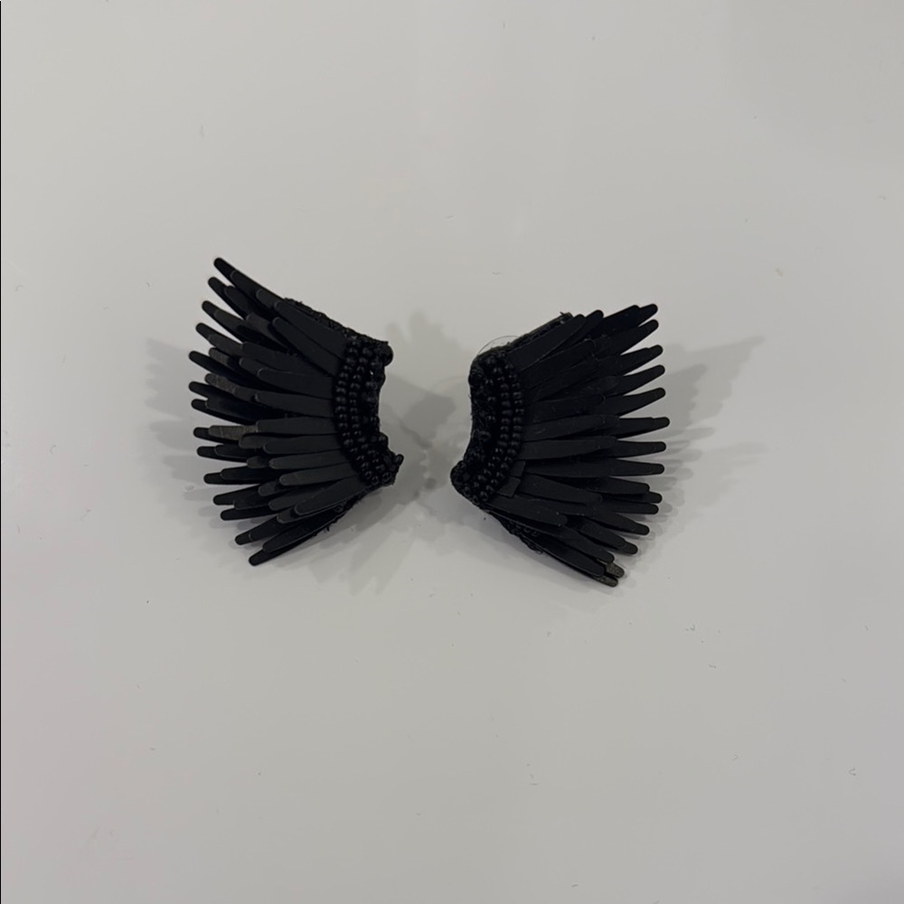Black Feathered Earrings